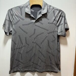 Nike Golf Vapor Pro Polo Shirt Mens XL Gray Jacquard Standard Fit Neck‎ Vent